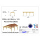 Abri deux pentes, 300cmx1050cm, bois douglas francais, carport, auvent, abri voiture, cpbf-v2p300x1050 