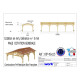 Abri deux pentes, 450cmx1150cm, bois douglas francais, carport, auvent, abri voiture, cpbf-v2p450x1150 