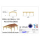 Abri deux pentes, 550cmx1050cm, bois douglas francais, carport, auvent, abri voiture, cpbf-v2p550x1050 