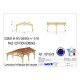 Abri deux pentes, 650cmx700cm, bois douglas francais, carport, auvent, abri voiture, cpbf-v2p650x700 