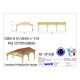 Abri deux pentes, 650cmx800cm, bois douglas francais, carport, auvent, abri voiture, cpbf-v2p650x800 