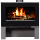 Poêle à bois omega 11kw / 14kw - grand foyer 