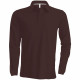 Polo de travail manches longues kariban 100% coton - Couleur et taille au choix Marron