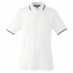 Polo col liseré fruit of the loom tipped - Coloris et taille au choix Blanc