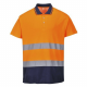 Polo haute visibilité Portwest bicolore coton Orange-Marine