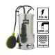 Pompe d'évacuation vito pour eaux chargées 550w - vide cave - piscine, eaux de pluie câble électrique 10m 