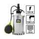 Pompe d'évacuation vito pour eaux claires 500w - vide piscine, eaux de pluie - câble électrique 10m 