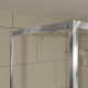 Porte de douche coulissante et retour 120x80x200cm - Profilés Chrome - Verre trempé 6mm - CHROMED CRUSH Aurlane - PACF492 
