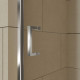 Porte de douche pivotante 80x200 cm - Verre trempé 6 mm - Profilé chrome - CHROMED CRUSH Aurlane - FAC773 
