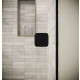 Porte de douche pivotante 90x195cm - Verre trempé 8mm anticalcaire - Alu noir – DARK ELEMENTARY Aurlane - FAC1103 