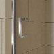 Porte de douche pivotante 90x200 cm - Profilés chrome - Verre trempé 6 mm - CHROMED CRUSH Aurlane - FAC774 