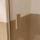 Porte de douche pivotante et retour 120x80x200cm - Profilés alu effet bois - Verre trempé 6mm - WOOD CRUSH Aurlane - PACF503 