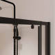 Porte de douche pivotante Noir 70-80x185cm - Extensible de 69 à 80 cm - BLACK SLIDE 70 80 Aurlane - FAC1131 