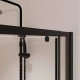 Porte de douche pivotante Noir 80-90x185cm - Extensible de 78 à 90 cm - BLACK SLIDE 70 80 Aurlane - FAC1132 
