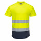 T-shirt mesh bicolore hv - c395 - Couleur et taille au choix Jaune-Bleu-marine