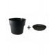 Pot et soucoupe cocoripot diametre 32cm h26cm chapelu- coloris au choix Ardoise