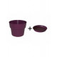 Pot et soucoupe cocoripot diametre 23cm h17cm- chapelu- coloris au choix Aubergine