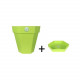 Pot et soucoupe hexaline diametre 30cm h27cm - riviera - Coloris au choix Vert anis