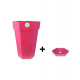 Pot et soucoupe hexaline diametre 49cm h66cm - riviera - Coloris au choix Fuschia