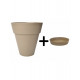 Pot et soucoupe jaime diametre 55cm h57cm- chapelu- coloris au choix Taupe