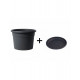 Pot et soucoupe pepia diametre 60cm h45cm - chapelu - Coloris au choix Anthracite