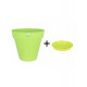 Pot et soucoupe soleilla diametre 40cm h36cm - riviera - Coloris au choix Vert anis