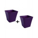 Pot laurea carre 23x23x20cm chapelu-lot de 2 - coloris au choix Aubergine