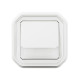 Poussoir no-nf lumineux porte-étiquette plexo complet encastré blanc (069864l) 