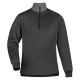 Sweat-shirt col zippé unisexe - Couleur et taille au choix Noir-Gris clair