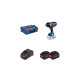 Boulonneuse GDS 18V-1600 HC - BOSCH - avec 2 batteries 18V 8 Ah - chargeur rapide - L-BOXX - 06019M1002 