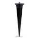 Projecteur 4000k powell 14 cm, aluminium et verre, gris 