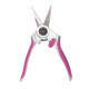 Secateur lames droites 180 mm acier inox fushia 