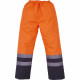Surpantalon haute visibilité imperméable yoko Orange-Marine