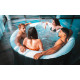 Spa gonflable 4 personnes rond ospazia - jusqu’à 40°c - prêt en 5 minutes - couverture et filtre inclus 