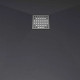 Receveur de douche Noir Effet Pierre 90x90 cm et grille décor perforée en Inox - ROCK 2 Aurlane - FAC1072 