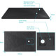 Receveur à poser en matériaux composite SMC - Finition ardoise noire - 80x120cm - ROCK 2 BLACK 80 Aurlane - FAC199 