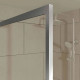 Retour pour paroi pour douche 80x200 cm - Profilés chrome - Verre transparent 6mm - CHROMED CRUSH Aurlane - FAC775 