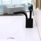 Robinet lavabo mitigeur contemporain à manette laiton massif noir 
