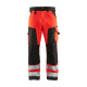 Pantalon artisan haute-visibilité coloris choix  15661811 rouge fluo-noir