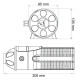 Pompe d'aquarium ou étang 2000 litres par heure 18 watts uvc avec 9 watts clarificateur  