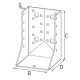 Sabot à ailes intérieures - Dimensions au choix 