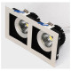 Double spot led downlight blanc 2x8w (eq. 2x64w) 6400k dim. 185x100mm 