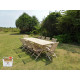 Salon de jardin en teck batan 8 chaises 2 fauteuils - bundle huile 