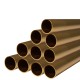 Lot de 10 tubes aluminium anodisé ø 30 mm - Couleur et longueur au choix Doré
