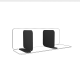 Lot de 2 serre-livres DECO-GEM, Coraline, base aimantée. L.14.2 x H.13.85 x P.4.44 cm Noir