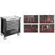 Servante JETM4 - 7 tiroirs RTP24 + Composition 249 outils - FACOM - JET.CM4XL-RTP24 