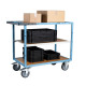 Servante mécano-soudée 3 plateaux médium 1000 x 600 mm roues TPE 400 kg - 880702242 