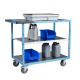 Servante mécano-soudée EVERSTEEL™ 3 plateaux tôle galva 1000 x 600 mm roues TPE 250 kg - 880702322 