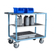 Servante mécano-soudée EVERSTEEL™ 3 plateaux tôle galva 1000 x 600 mm roues TPE 400 kg - 880702342 