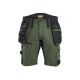 Short artisan stretch STRIKER 19721149 - Couleur au choix Vert forêt/Noir